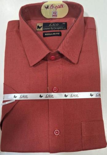 PL COTTONX LINEN DYED READYMADE SHIRT 42 HS